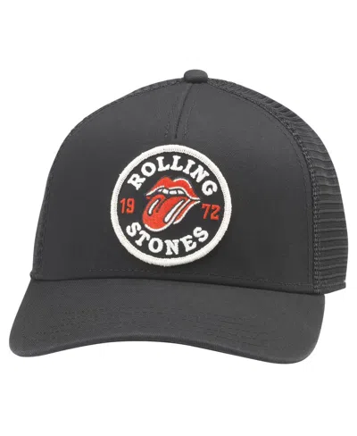 American Needle Men's Black Rolling Stones Valin Snapback Hat