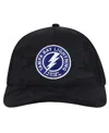 American Needle Men's Black Tampa Bay Lightning Valin Camo Super Tech Vented Adjustable Hat In Black
