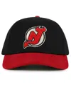 American Needle Men's Black/red New Jersey Devils Burnett Adjustable Hat In Black,red