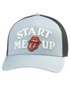 American Needle Men's Blue Rolling Stones Valin Snapback Hat In Blue,black
