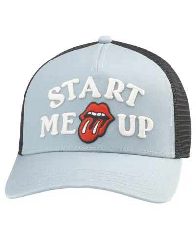 American Needle Men's Blue Rolling Stones Valin Snapback Hat In Blue,black