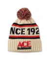 American Needle Men's Cream Ace Hardware Pillow Line Cuffed With Pom Knit Hat In Cream