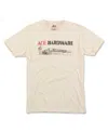 AMERICAN NEEDLE MEN'S CREAM ACE HARDWARE VINTAGE-LIKE FADE BRASS TACKS STORE T-SHIRT