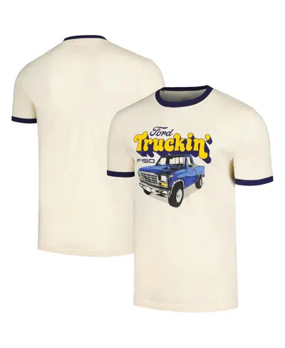 American Needle Men's Cream Ford Bt Ringer T-shirt