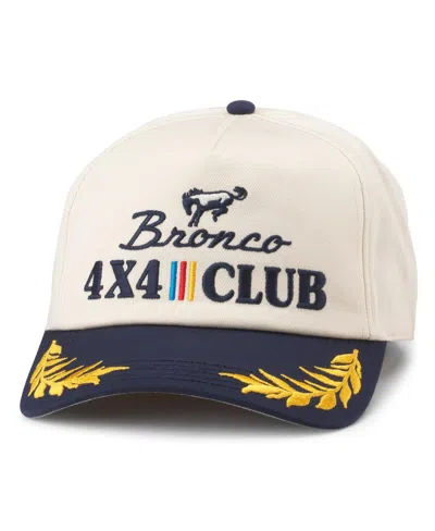 American Needle Men's Natural Bronco Club Captain Adjustable Hat In Patterned Blue