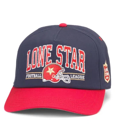 American Needle Men's Navy Lone Star Roscoe Lone Star Football Adjustable Hat In Gold