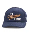 American Needle Men's Navy Miller Lite Balsam Wide Whale Corduroy Adjustable Hat In Navy