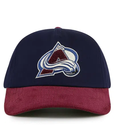 American Needle Men's Navy/burgundy Colorado Avalanche Burnett Adjustable Hat