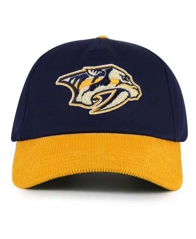 American Needle Men's Navy/gold Nashville Predators Burnett Adjustable Hat