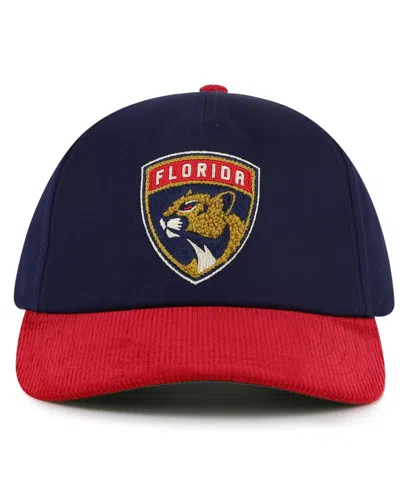 American Needle Men's Navy/red Florida Panthers Burnett Adjustable Hat In Navy,red