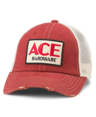 American Needle Men's Red/natural Ace Hardware Orville Adjustable Hat In Red,natural