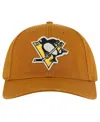 American Needle Men's Tan Pittsburgh Penguins Hepcat Washed Twill Adjustable Hat In Brown