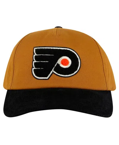 American Needle Men's Tan/black Philadelphia Flyers Burnett Adjustable Hat In Brown