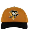 American Needle Men's Tan/black Pittsburgh Penguins Burnett Adjustable Hat In Orange