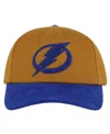 American Needle Men's Tan/blue Tampa Bay Lightning Burnett Adjustable Hat In Tan,blue