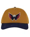 AMERICAN NEEDLE MEN'S TAN/NAVY WASHINGTON CAPITALS BURNETT ADJUSTABLE HAT
