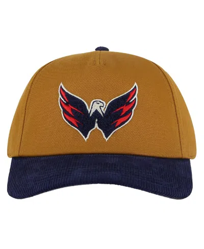American Needle Men's Tan/navy Washington Capitals Burnett Adjustable Hat In Tan,navy