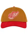 AMERICAN NEEDLE MEN'S TAN/RED DETROIT RED WINGS BURNETT ADJUSTABLE HAT