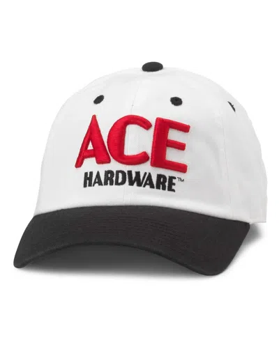 American Needle Men's White/black Ace Hardware Ballpark Adjustable Hat In White,black