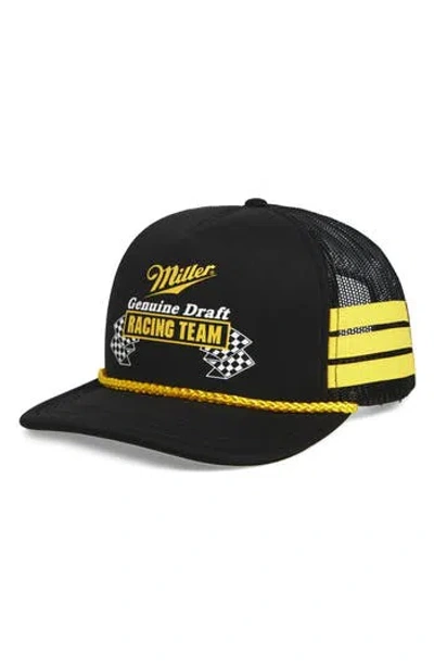 American Needle Miller Draft Talladega Adjustable Trucker Hat In Black
