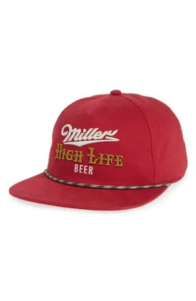 American Needle Miller High Life Adjustable Baseball Cap In Wine
