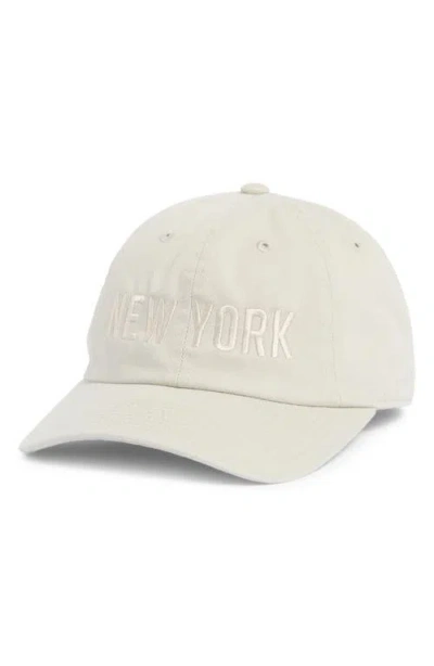 American Needle New York Cotton Baseball Cap In Stone/khaki