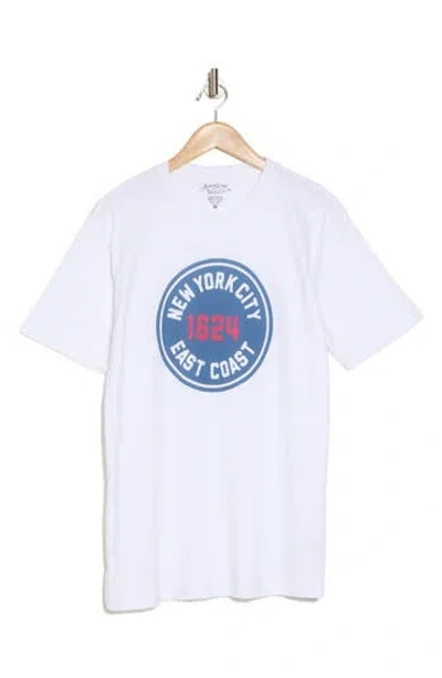 American Needle Ny/east Coast Cotton Graphic T-shirt In White