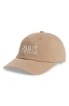 American Needle Paris Cotton Baseball Cap In Khaki