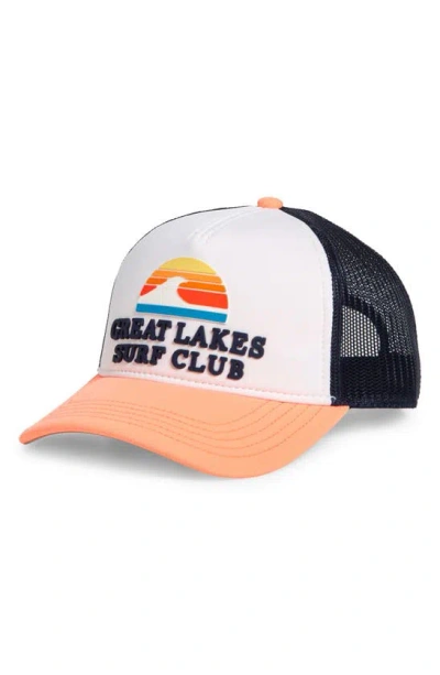American Needle Riptide Valin Great Lakes Trucker Hat In Pink
