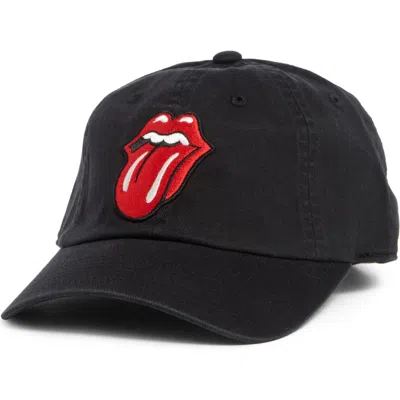American Needle Rolling Stones Ball Park Cap In Black