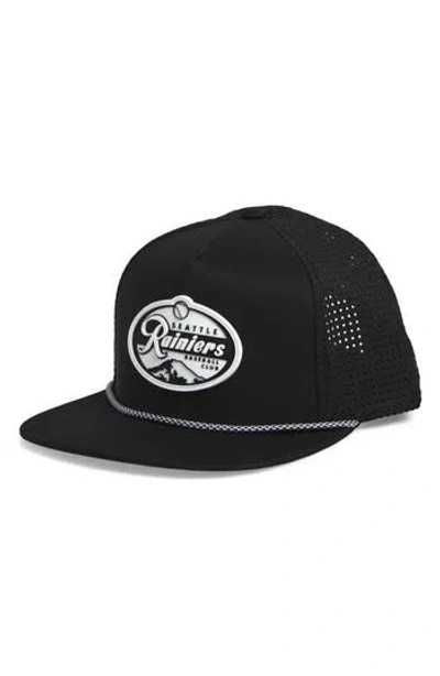 American Needle Seattle Rainier Mesh Panel Baseball Cap In Black