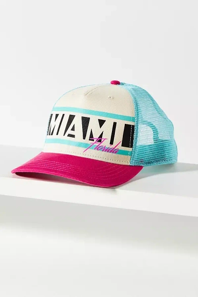 American Needle Sinclair Miami Trucker Hat In Blue