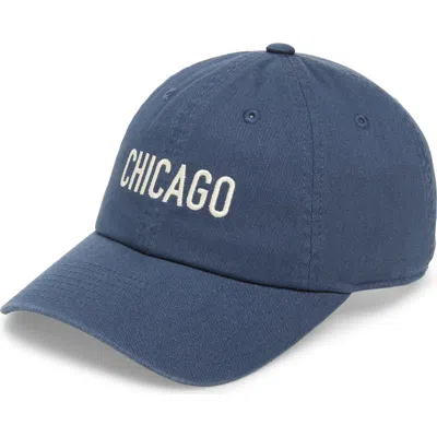American Needle Slouch Chicago Cotton Twill Baseball Cap In Blue