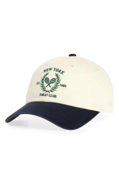 American Needle Sweat Club Cotton Baseball Cap In Ivory/navy