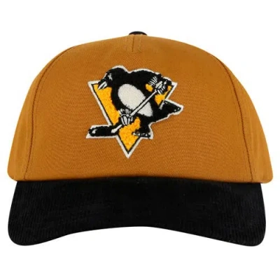 American Needle Tan/black Pittsburgh Penguins Burnett Adjustable Hat