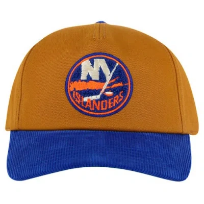 American Needle Tan/royal New York Islanders Burnett Adjustable Hat