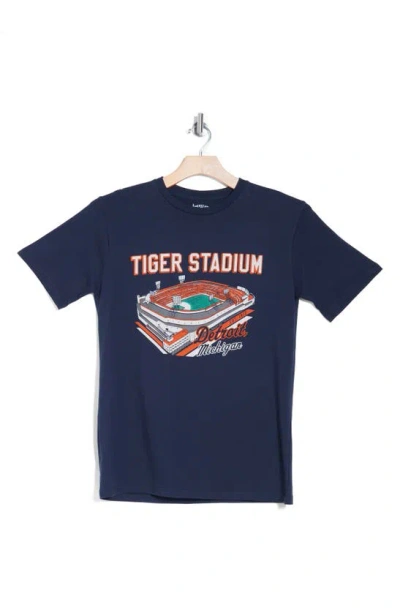 American Needle Tiger Stadium Graphic T-shirt In Navy