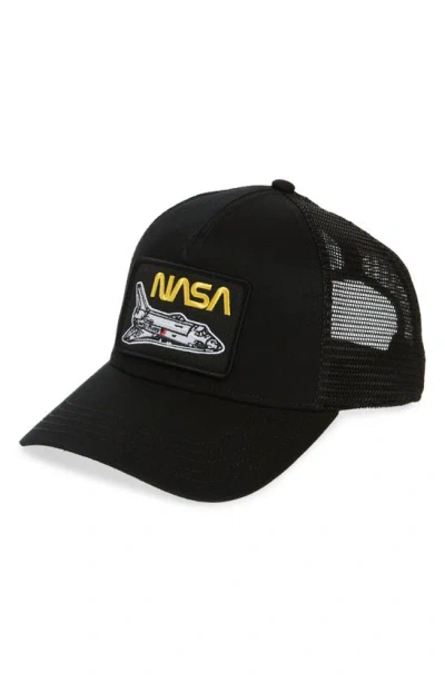 American Needle Valin Nasa Trucker Hat In Black