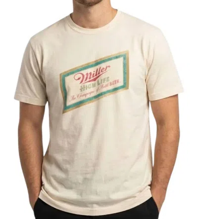 American Needle Vintage Faded Miller High Life T Shirt In Beige In Neutral
