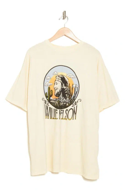 American Needle Willie Nelson Cotton Graphic T-shirt In Neutral
