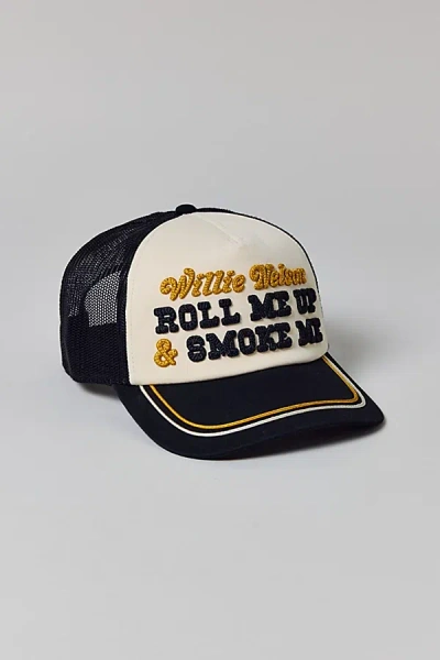 American Needle Willie Nelson Roll Me Up & Smoke Me Trucker Hat In Black, Men's At Urban Outfitters