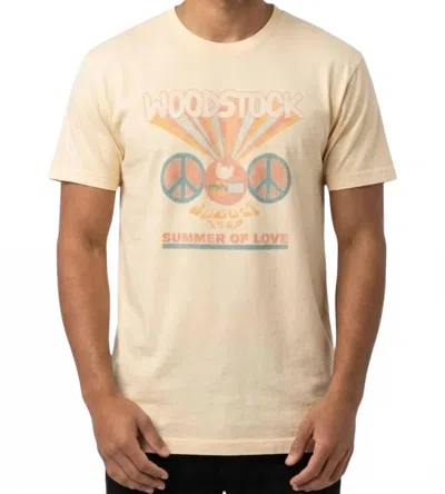 American Needle Woodstock Crew Neck T Shirt In Beige In Yellow