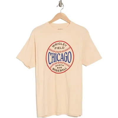 American Needle Wrigley Baseball Cotton Graphic T-shirt In Cream