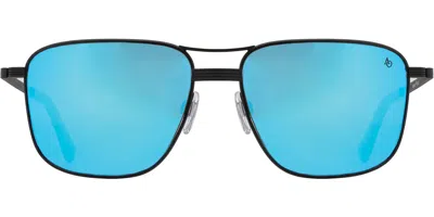 American Optical Airman Polarized 1bmnp Men's Sunglasses Black Size 56