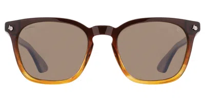 American Optical Alden Polarized 3bnnp Men's Sunglasses Brown Size 53 In Faded Chestnut Brown