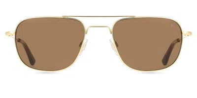 American Optical Checkmate 1bnn Men's Sunglasses Gold Size 56