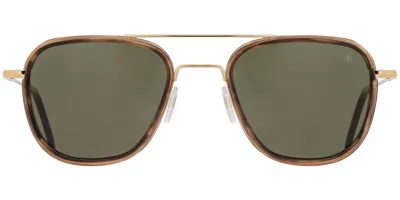 American Optical Flynn 2gnn Men's Sunglasses Brown Size 55 In Teak Gold,brown