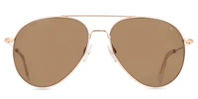 American Optical General Polarized 5bnnp Men's Sunglasses Gold Size 55