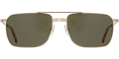American Optical Geoffrey 3gnn Men's Sunglasses Gold Size 58