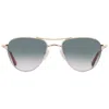 American Optical Green Gradient Pilot Unisex Sunglasses Sebring 3 55 In Silver